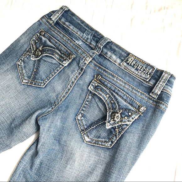 Request Jeans Denim - 💙3/$25 Request Skinny Rhinestone Embellished Jean